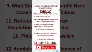 BOOKS WRITTEN BY DR.BR AMBEDKAR LIST PART-2 #ambedkarbooks #ambedkarthoughts #gk #viralshorts