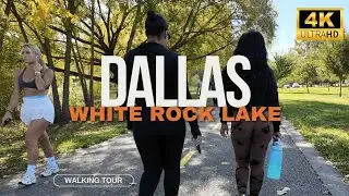 Scenic Walking Tour of White Rock Lake Trail | Dallas, Texas in Stunning November Weather ☀️