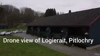 drone view of Logierait, Pitlochry, Scotland
