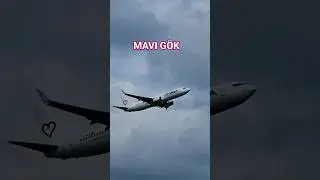Odlet letadla MAVI G&Ouml;K Boeing 737MAX-8 (Dom.zakladna TURECKO) Leti&scaron;tě Mnichov #letadlo