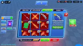 Showcasing all my swords in Blade Ball Test Server