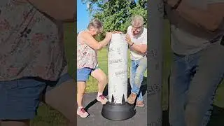 Install a Redibase concrete form on 12 inch tube #diy #deckbuilding