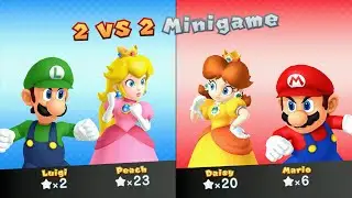 Mario Party 10 - Peach vs Daisy vs Mario vs Luigi - Airship Central