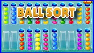 color ball sort wooden puzzle (level 1574-1581) #relaxing #satisfying #gaming
