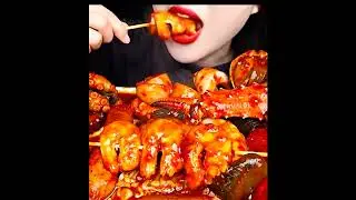 Spicy Korean Seafood Mukbang  ASMR Eating Sounds  South Asian Favorite #asmr #foodie #seafoodasmr
