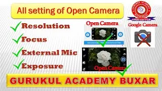 #opencamera | open camera settings| lecture video kaise banaye |