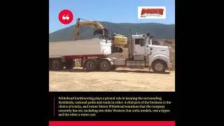 Whitehead Earthmoving works keeping the surrounding farmlands, national parks and roads in order.