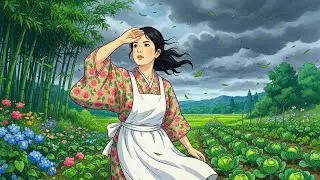 A Windy Day in the Green Fields 🌿 | Ghibli-Style Slow Living