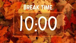 10 Minute Relax Timer 🧡 Maple Leaf Background 🧡 ASMR Tick Tock & Gentle Piano | Calm & Unwind