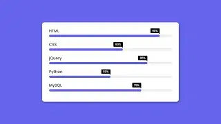 Animated Skills Bar UI Design using only HTML & CSS