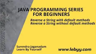 Program to Reverse A String in Java | Reverse A String | Reverse Words in a String in Java