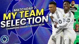 9,000 Rank 🌍| UCL MD7 TRANSFER PLANS & TEAM SELECTION!🔥| UEFA Champions League Fantasy Tips 2025/26