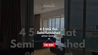 For Rent: 4.5 BHK at Amar Landmark, Pune Semi-furnished, 2 car parks. Rent ₹3.25L/month