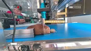 Rye bread loaf slice automatic cutting machine
