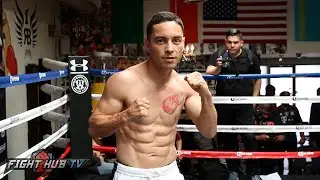 Fernando Montiel is crazy ripped! shadow boxes 3 days out from fight & shows off Bruce Lee like abs!