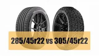 Размер шин 285/45r22 против 305/45r22