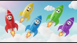 Five Little Toy Rocket Ships Zoom Zoom Zoom | Space Songs & Counting for Kids
