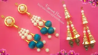 How To Make Designer Blouse Hangings At Home | DIY | Pearl Jewelry Making |Latest latkan for lehenga