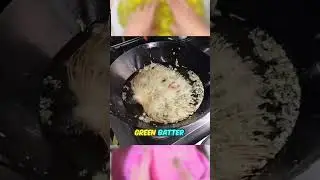 Chef Turns Noodles Into Crispy Fan Art | Satisfying Street Food Skill #cooking #art #design #shorts