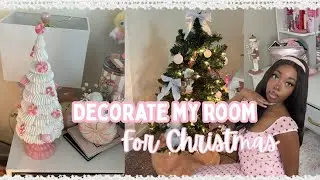 I Turned My Room Into a Pink Christmas Wonderland 🎄🎀 | JordynZahmarie 