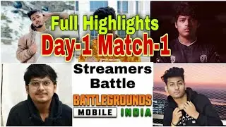 BGMI Launch party Streamer Battles Day 1 Match 1 Erangel Highlights [Hindi] | ScoutOP Mortal Snax