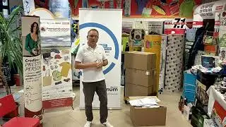 Visual da terra Roll-UP e shopper carta personalizzati
