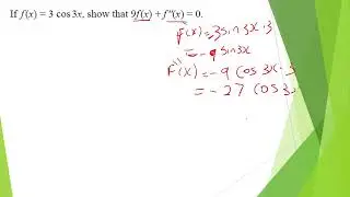 Differentiation Proof Achieved skill 9