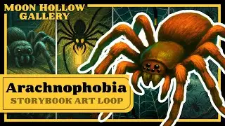 ARACHNOPHOBIA || Spooky Spider Art Loop with Creepy Ambience & Calming Halloween Soundscape