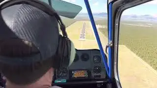 CROSSWIND Landing at West YELLOWSTONE Airport - FULL VIDEO