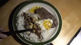 ASMR - JUICY STEAK AND WHITE RICE EATING SOUNDS