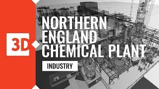 Northern England chemical plant - point cloud and Aveva PDMS model