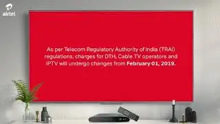 Airtel Digital TV Customer explain about TRAI