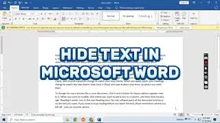 How to HIDE TEXT in Microsoft Word!