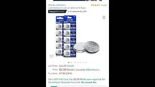 54 % off LiCB CR2032 3V Lithium Battery(10-Pack)
