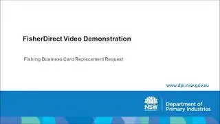 FishOnline - Video Demonstration &ndash;  Fishing Business Card Replacement Request