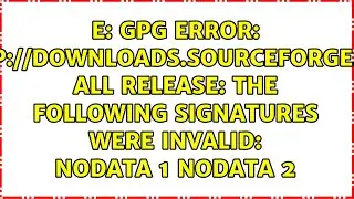 GPG error:  