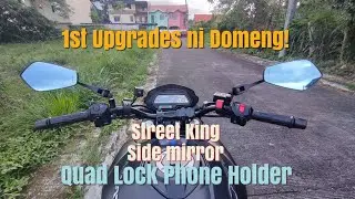 Dominar 400 x Street King Side Mirror x Push Lock Phone Holder.