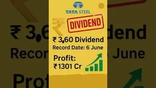Tata steel dividend 2025. 3.60 rupee per share dividend for year 2025.