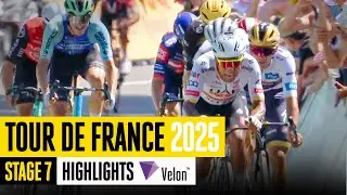 Battle Royale at the top of Mur 👑 Tour de France 2025 Stage 7 Highlights