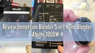 Review Immersion Blender 5 in 1 Hand Blender, Abuler 1000W Hand Mixer Stick,12 Speed Handheld Blende