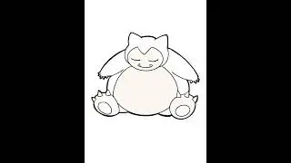 pokemon drawing / pokedex Snorlax / pokemon 143 / #143