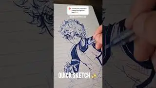 Quick Sketch Of Seishiro Nagi ✨️⚽️ #bluelock #nagi #howtodraw