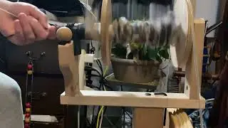 450 yards of beautiful lock art yarns! Using the Jumbo Kiwi 3 flyer for the first time