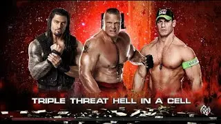 WWE 2K15 : TRIPLE THREAT HELL IN A CELL 🔥 Roman Reigns VS John Cena VS Brock 🔥 At Hell in a Cell 💪🏻