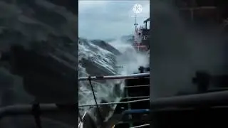 MONSTER WAVES in Atlantic HELL! 😱 | Terrifying Ship in Storm (Seaman's POV) #shorts #roughsea #sea