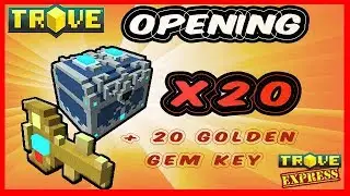 TROVE   opening 20 shadow water gem boxes with 20 golden gem key
