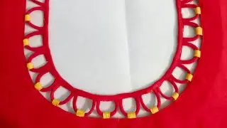 Latest Dori loops neck design/ neck design cutting and stitching/ kurti neck design/ gala design new