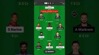 KOL VS SRH #dream11 #bcci #ipl #cricket #supportme #kkrvssrh #kkr #srh #dream11glteam