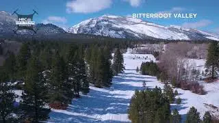 Drone video of winter in the Bitterroot Valley
