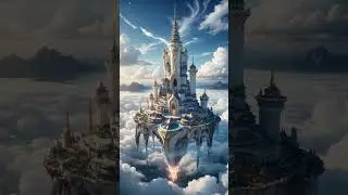Floating Kingdom in the Sky | AI Short Fil #Shorts  #AI #SkyCity #FantasyWorld #Cinematic #SkyCastle